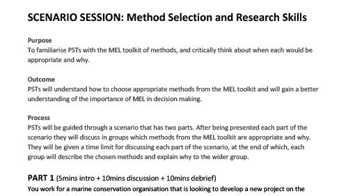 Method Selection and Research Skills – Partner Portal